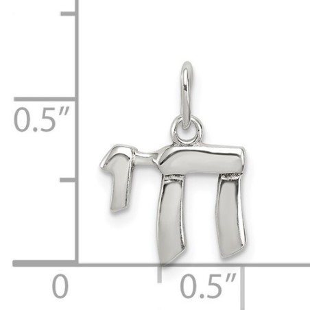 Thin Sterling Silver Chai Pendant | Jewelry | Judaica